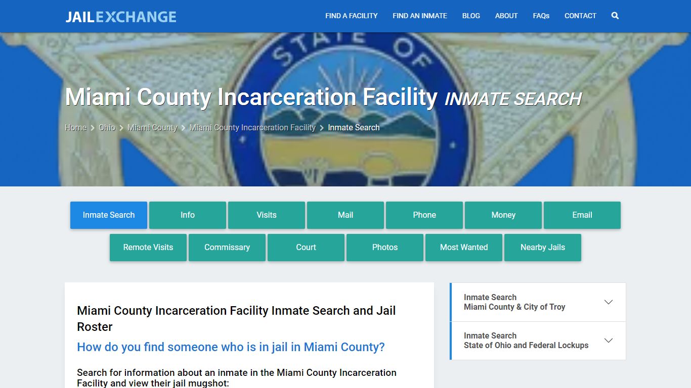 Miami County Incarceration Facility Inmate Search - Jail Exchange