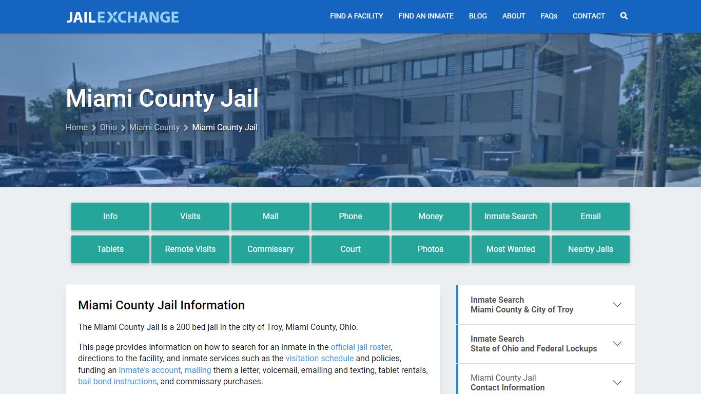 Miami County Jail, OH Inmate Search, Information